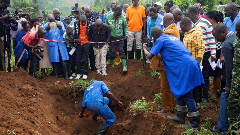 Sud-kivu/Uvira : Les FARDC découvrent une fosse commune dans une ex-position du M23