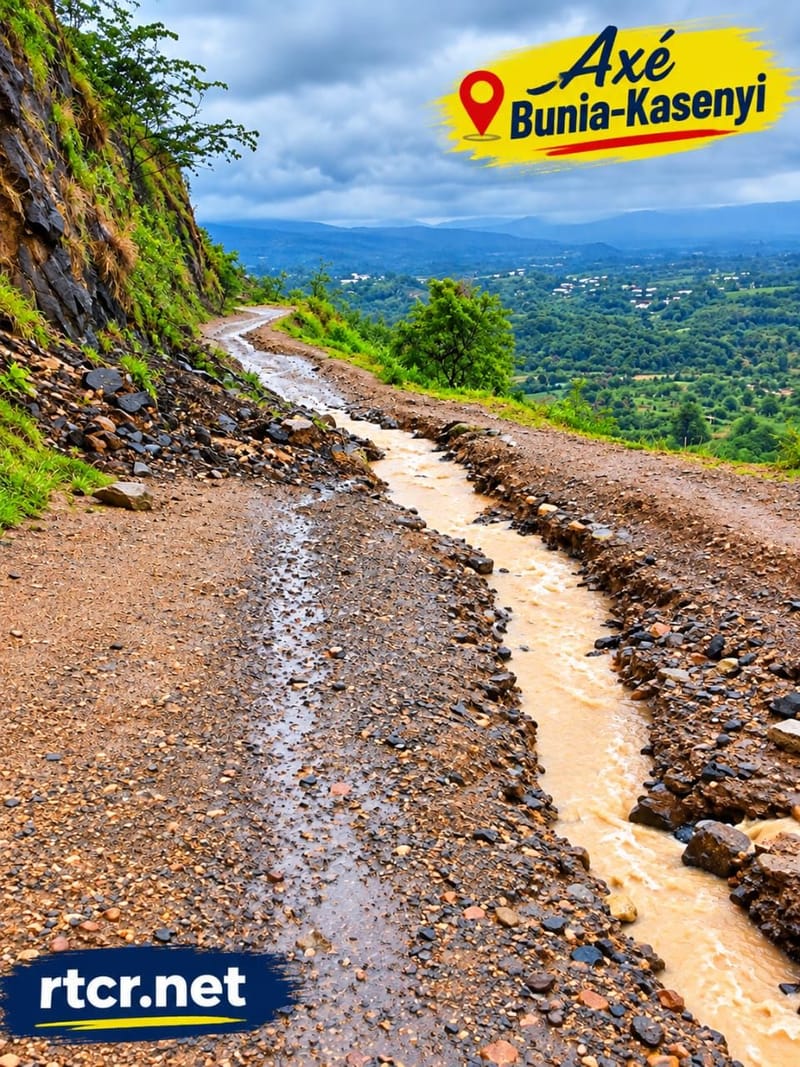 ITURI : Débordement de la rivière Mandje et chutes de pierres, de  l'axe routier Bunia-Kasenyi sous vigilance