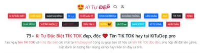 Kí tự đặc biệt TikTok – Tạo tên chất lừ