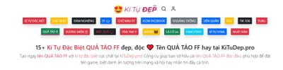 Kí tự quả táo – Tạo tên game độc đáo