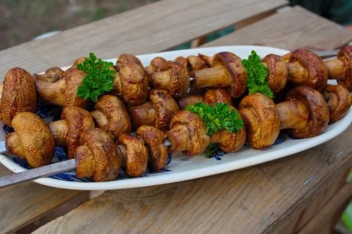Гриби на мангалі (печериці) 100г