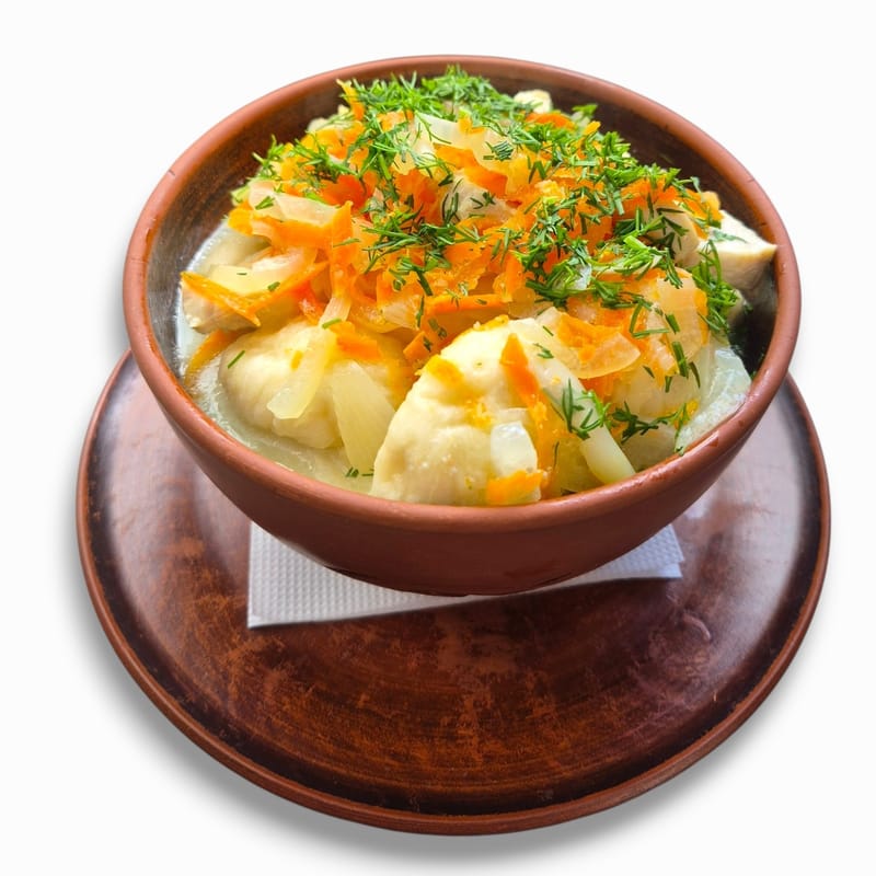Галушки з куркою по-домашньому