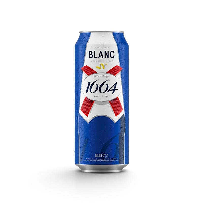 Kronenbourg 1664 Blanc (нефільтроване) з/б 0,5 л