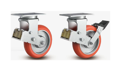 8. Shock-absorbing Caster Wheels