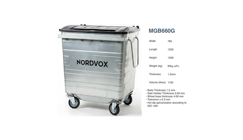 Galvanized Waste Bin #2