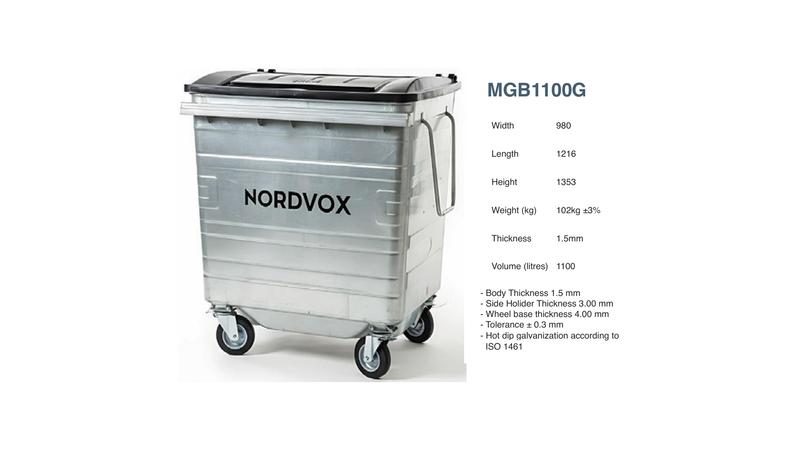 Galvanized Waste Bin #3