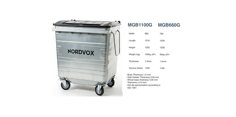 Galvanized Waste Bin #1