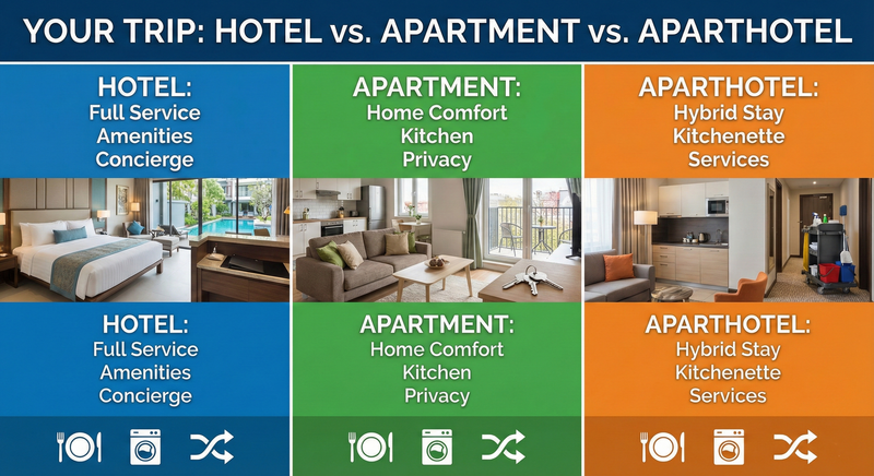 Hotel vs Apartment vs Aparthotel: What’s Best for Your Trip?