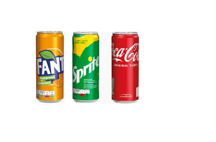 COCA COLA , FANTA , SPRITE