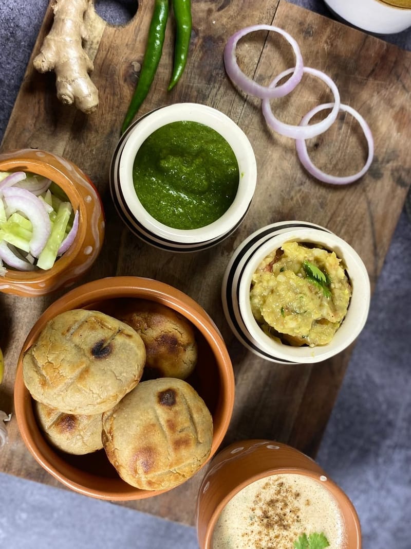 Classic Litti Chokha Platter