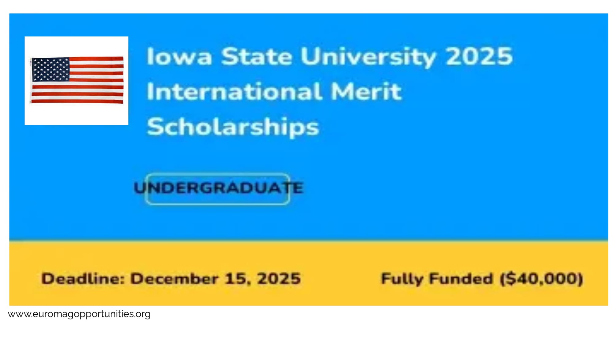 Iowa State Merit Scholarships 2025 for International Students