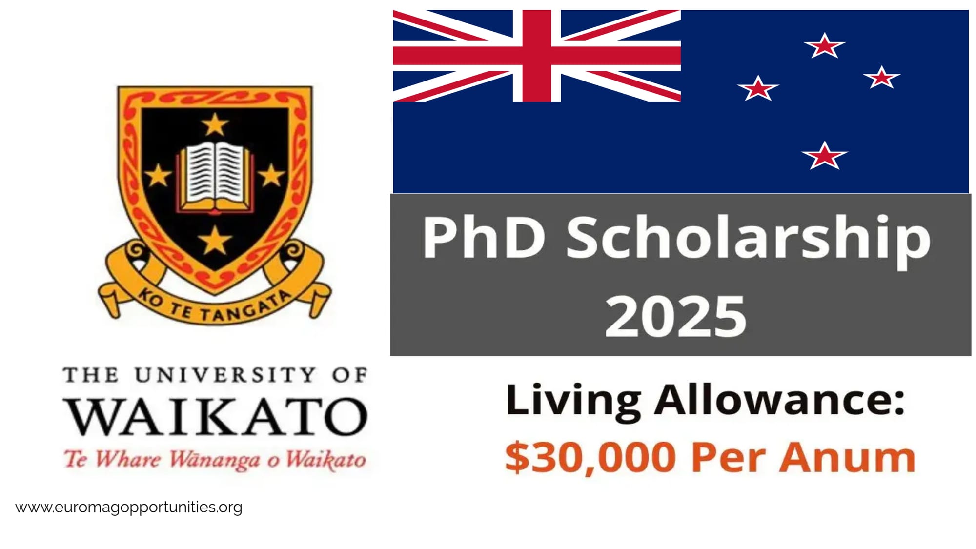 Waikato Doctoral Scholarship 2025 New Zealand | Fully Funded