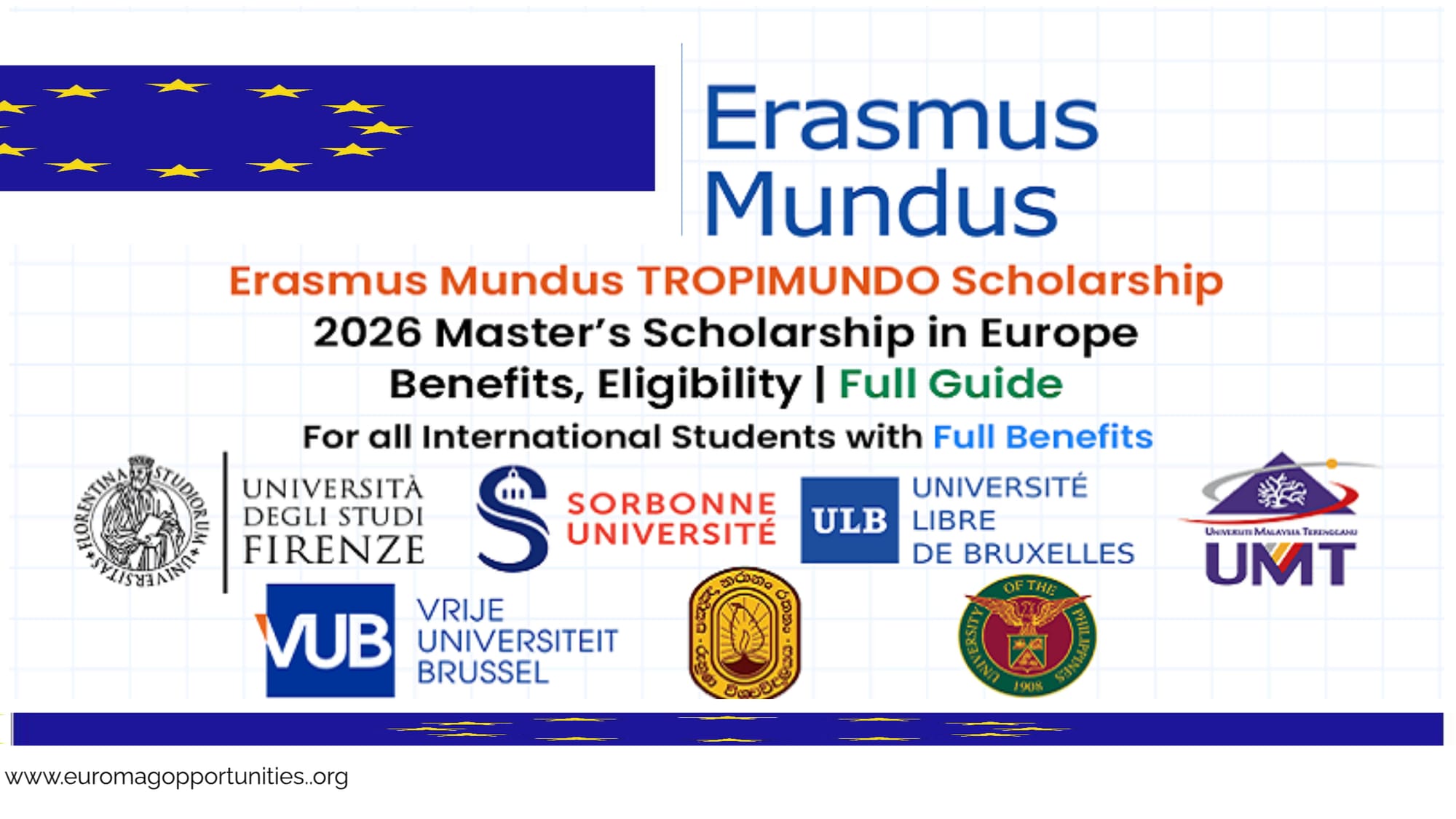 Erasmus Mundus TROPIMUNDO Scholarship 2026