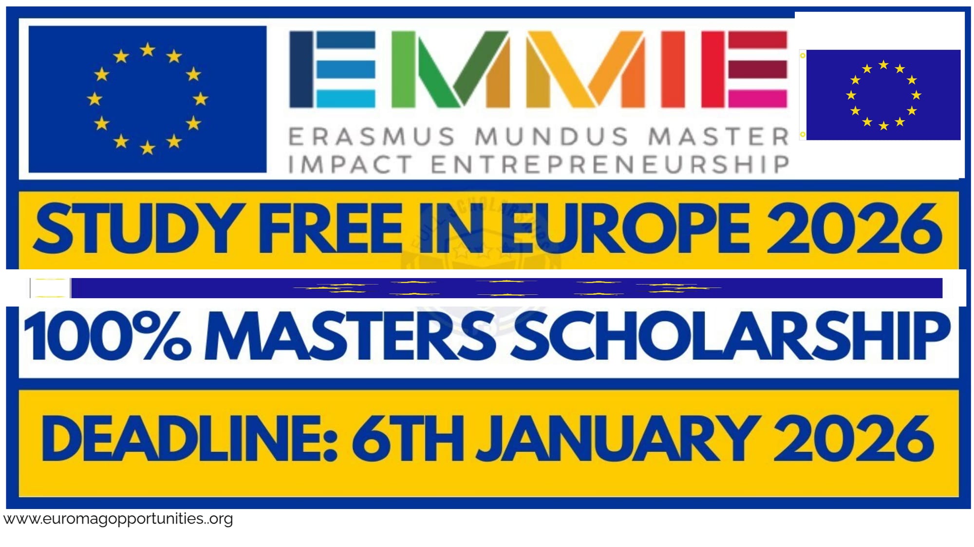 Erasmus Mundus EMMIE Scholarship 2026 Europe