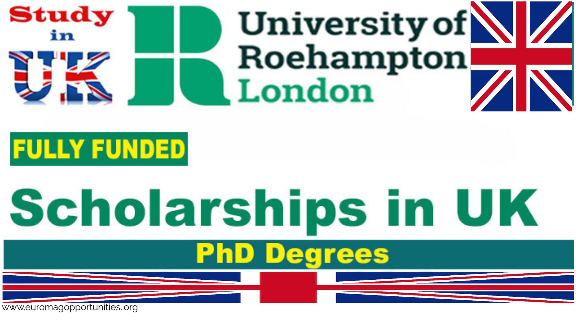 University of Roehampton PhD Scholarships 2026-27
