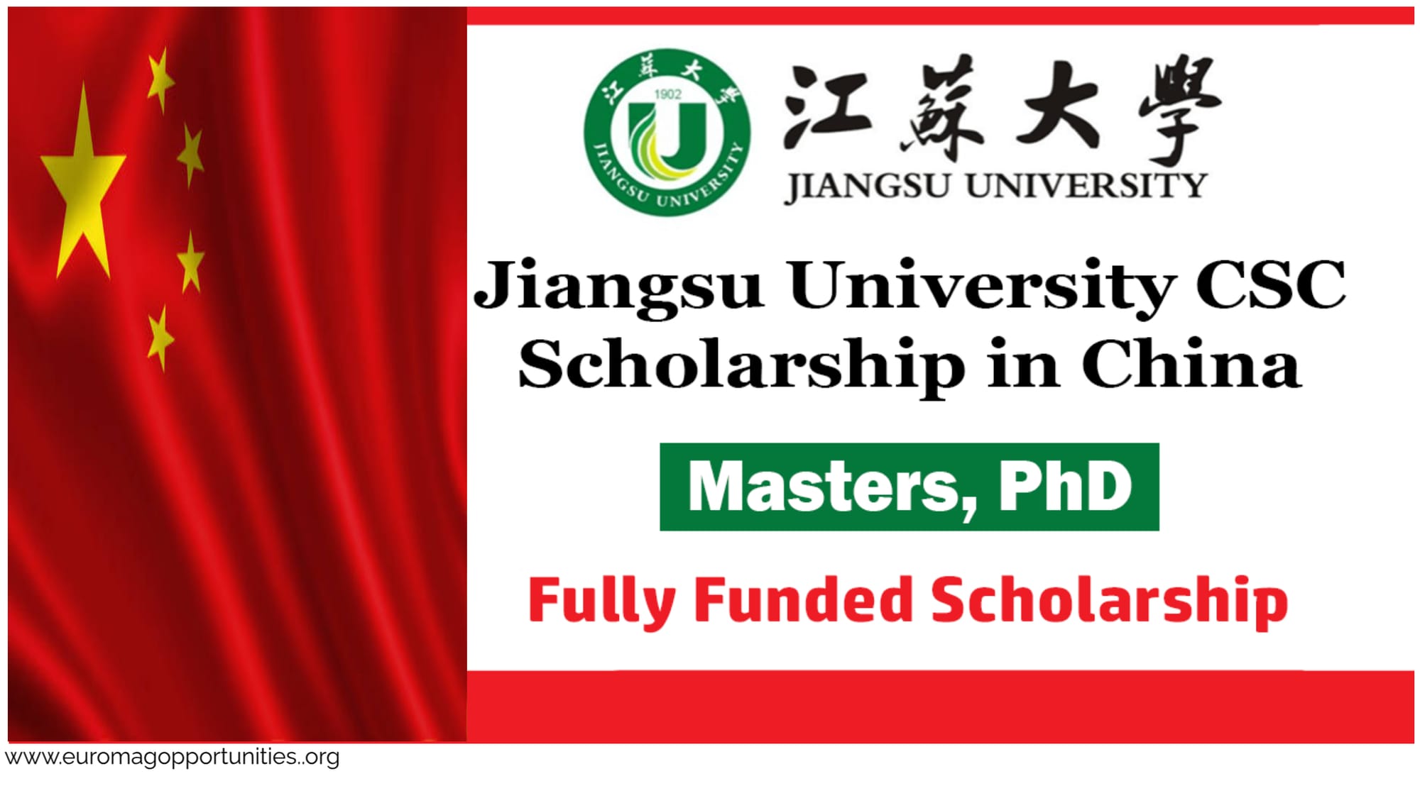 Jiangsu University CSC Scholarship 2026 China