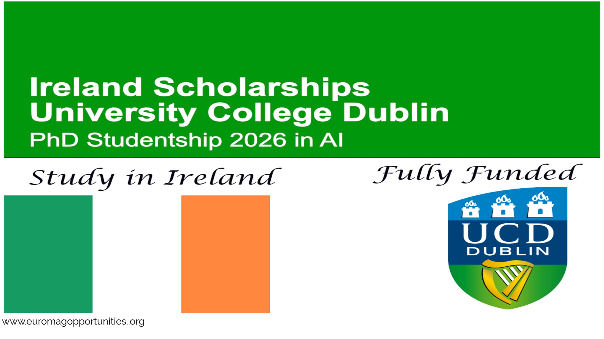University College Dublin PhD Scholarship 2026 Ireland