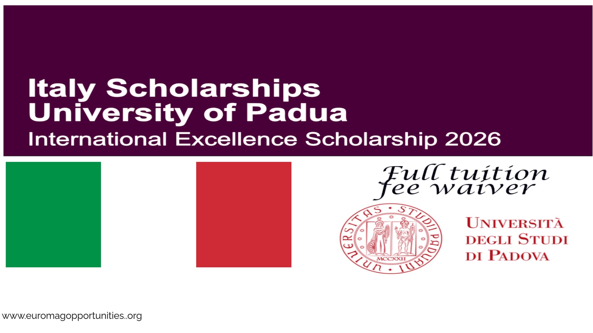 University of Padua Scholarship 2026 Italy