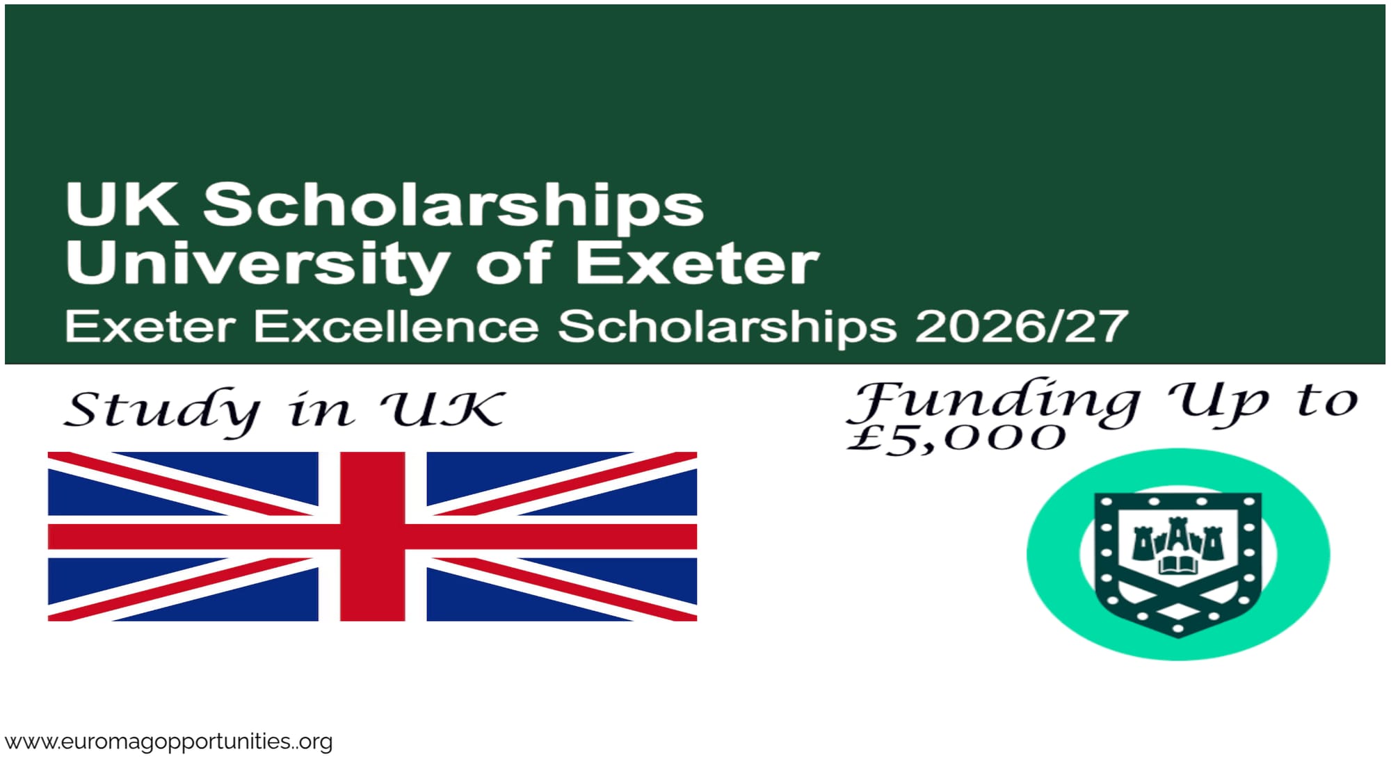 Exeter Excellence Scholarships 2026–27 UK