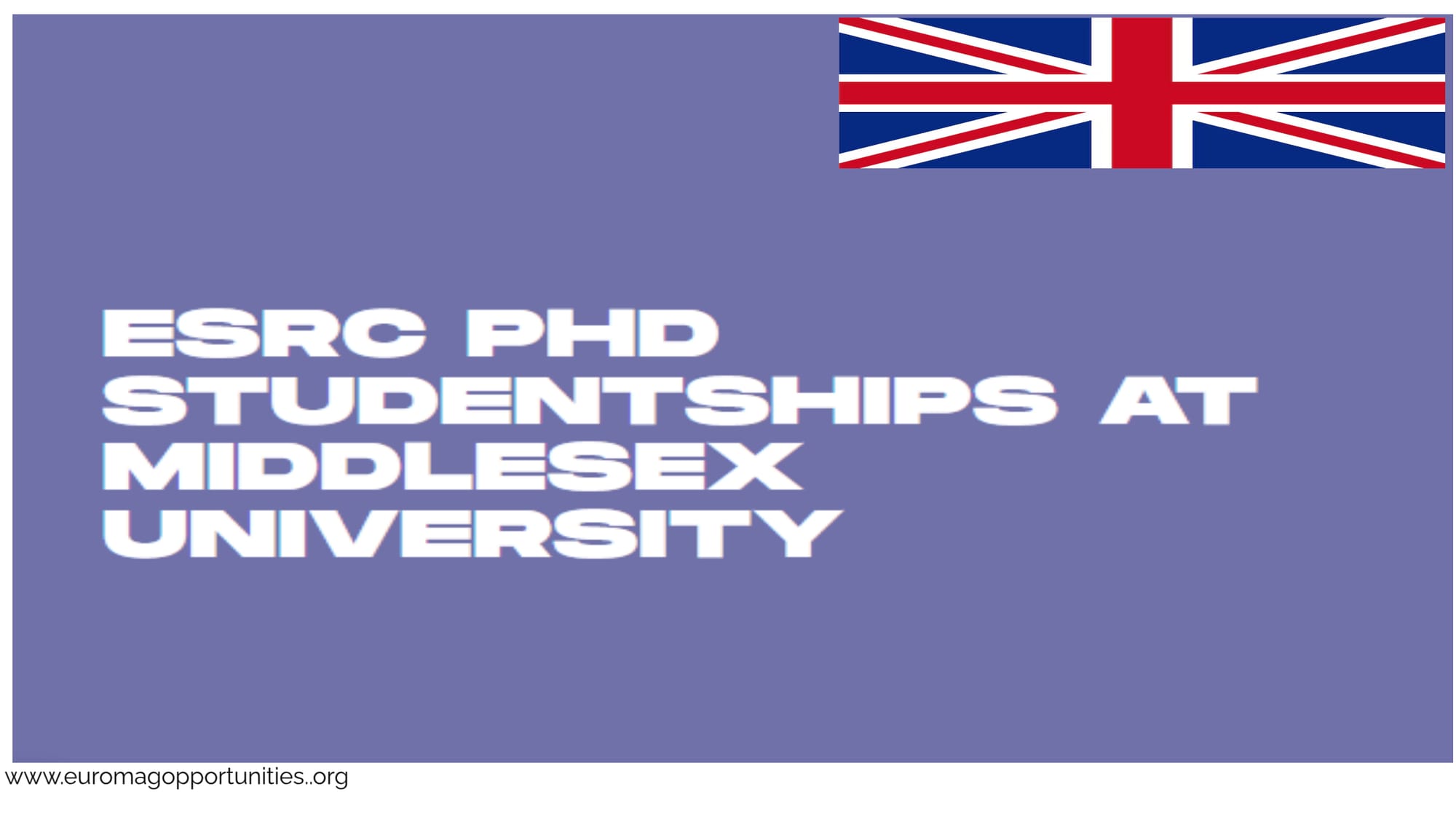 ESRC PhD Studentships at Middlesex University 2026