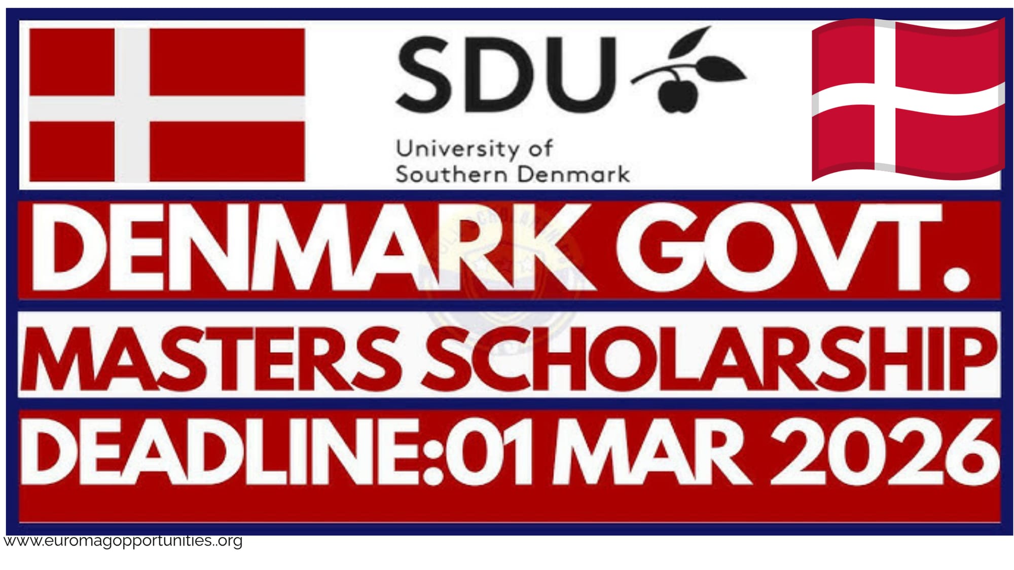 Danish Government Masters Scholarship 2026