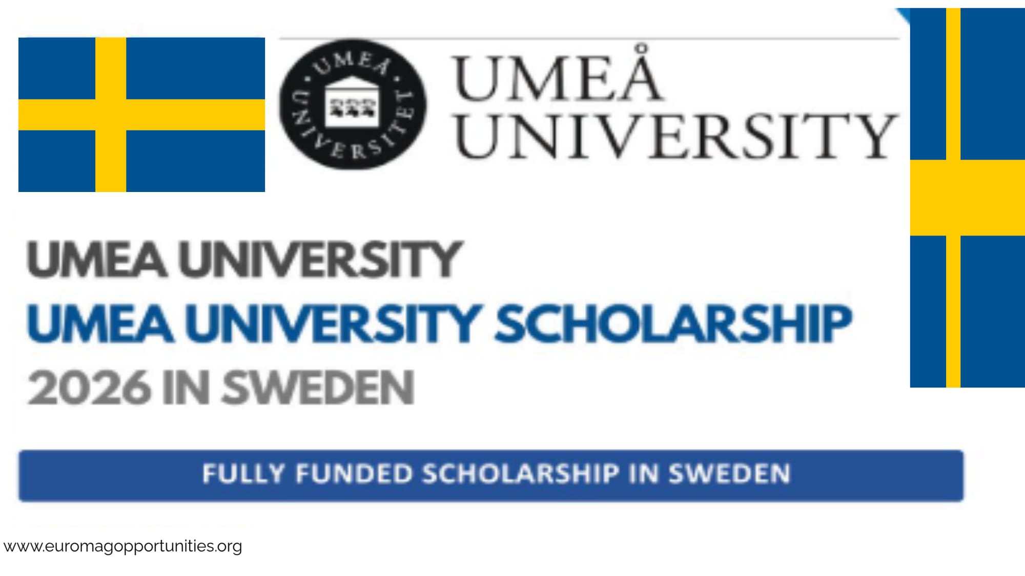 Umeå University Scholarship 2026 Fully Funded in Sweden