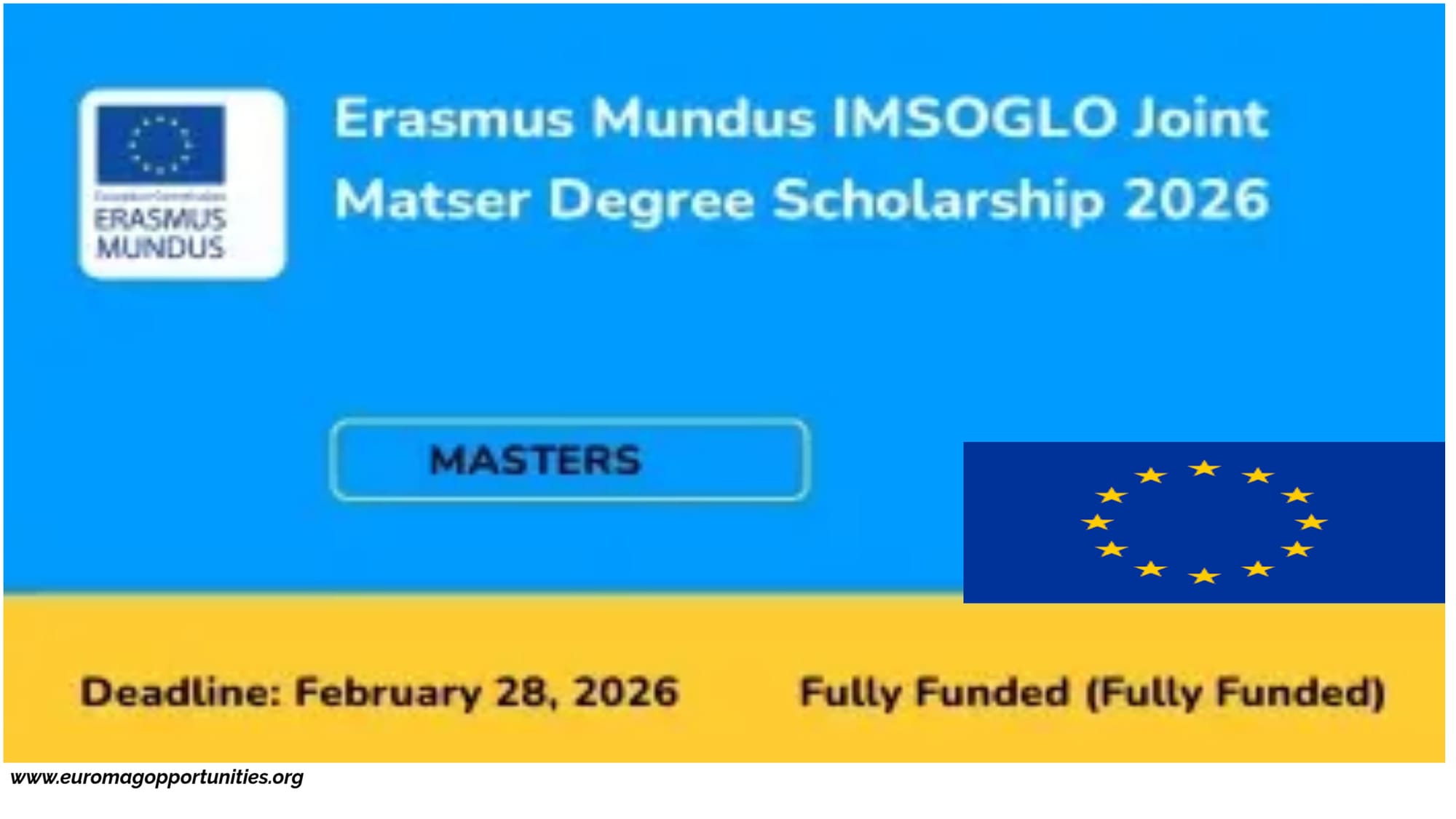 Erasmus Mundus IMSOGLO Scholarship 2026–2028