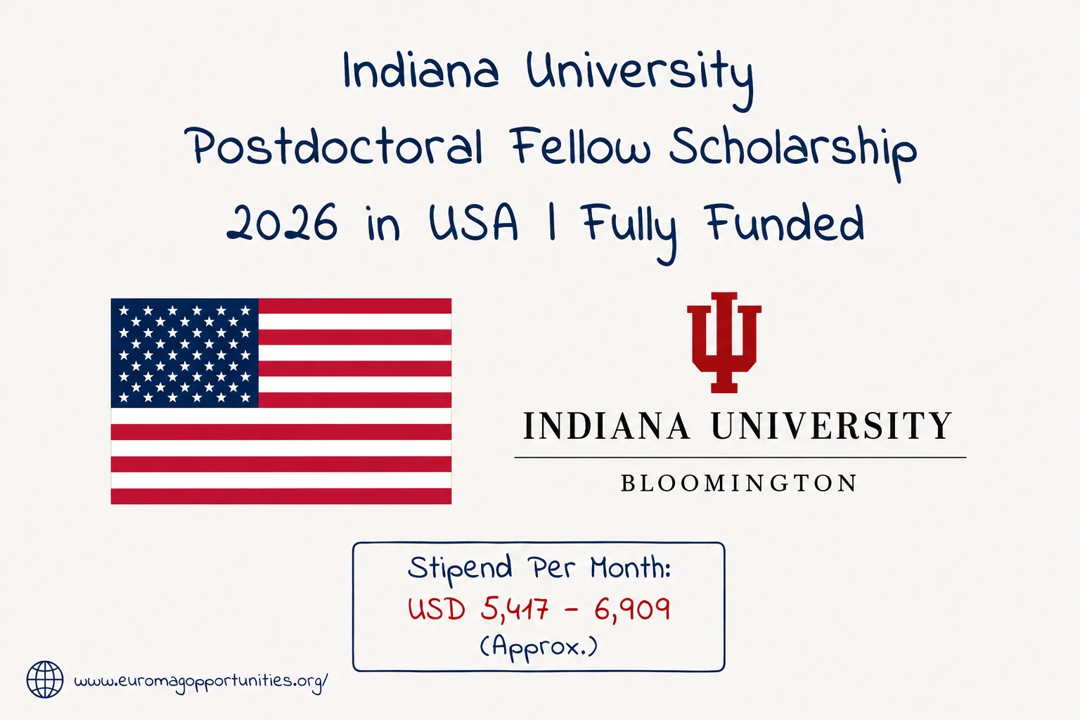 Indiana University Postdoctoral Fellow Scholarship 2026 in USA | Fully Funded