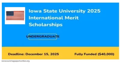 Iowa State Merit Scholarships 2025 for International Students