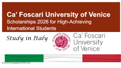 Ca Foscari Scholarships 2026 in Italy | Fully Funded