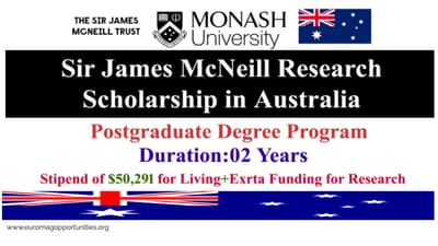 McNeill Postgraduate Research Scholarship 2025 Australia