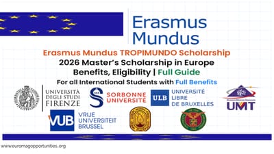 Erasmus Mundus TROPIMUNDO Scholarship 2026