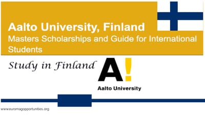 Aalto University Masters Scholarships 2026 Finland