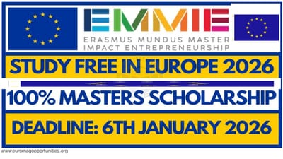 Erasmus Mundus EMMIE Scholarship 2026 Europe