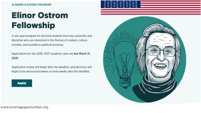 Elinor Ostrom PhD Fellowship 2026–27 USA