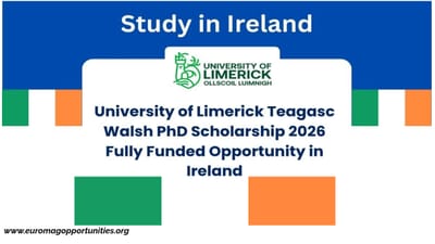 Limerick University PhD Scholarship 2026 Ireland