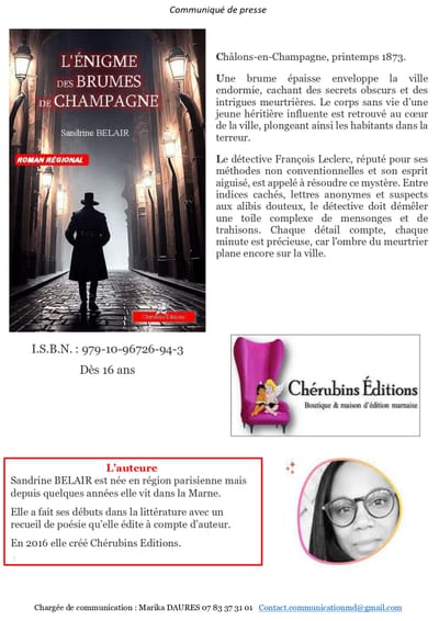 Sadrine Belair- Chérubins Editions