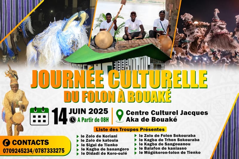 Bouaké va vibrer en juin au rythme des arts du Folon