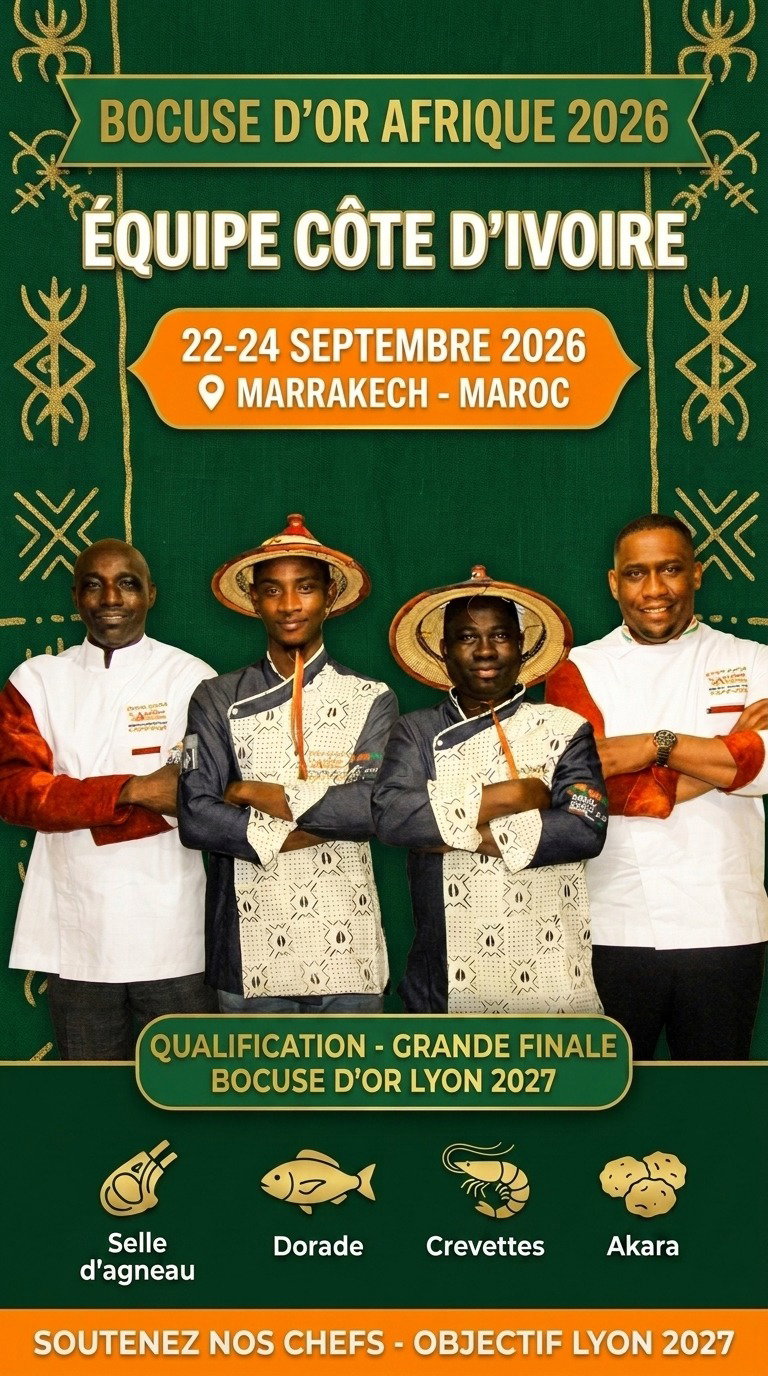 Gastronomie : La Côte d’Ivoire joue gros à la Coupe du monde Bocuse d’or 2026