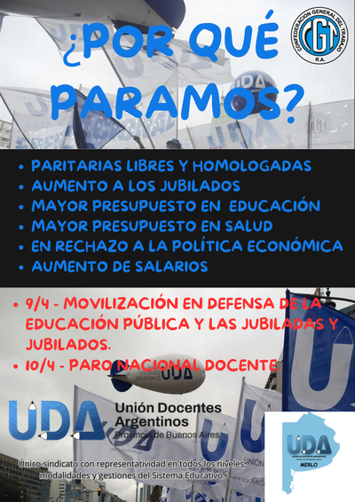 10/4 - PARO NACIONAL DOCENTE