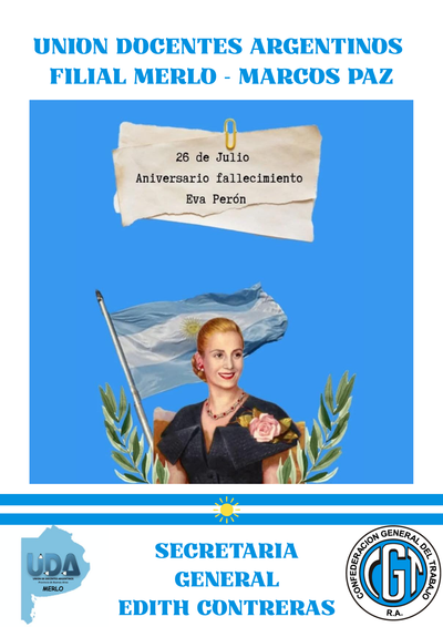 26 DE JULIO FALLECIMIENTO DE EVITA