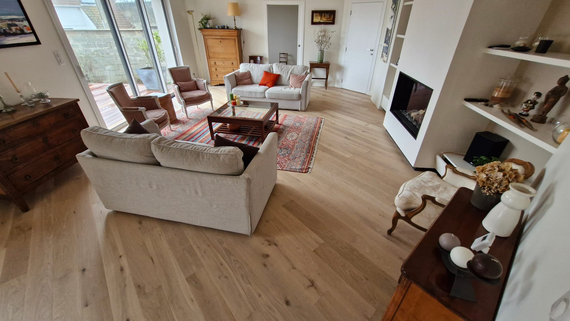 Pose de parquet contrecollé