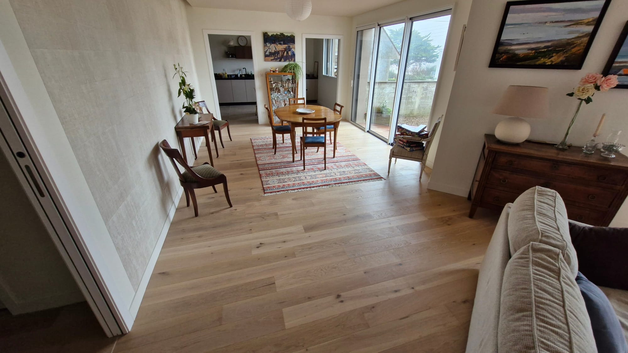 Pose de parquet contrecollé