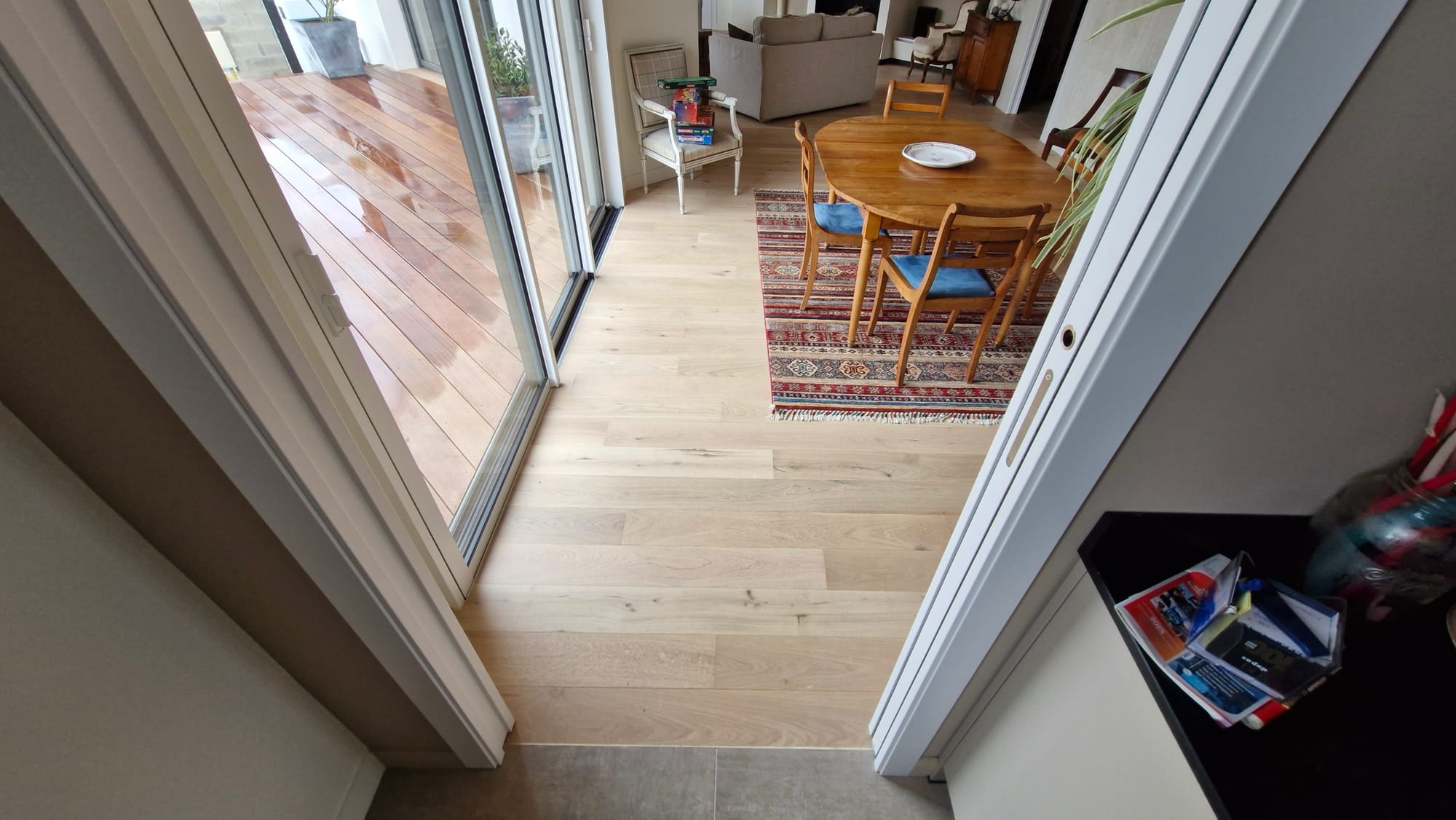 Pose de parquet contrecollé