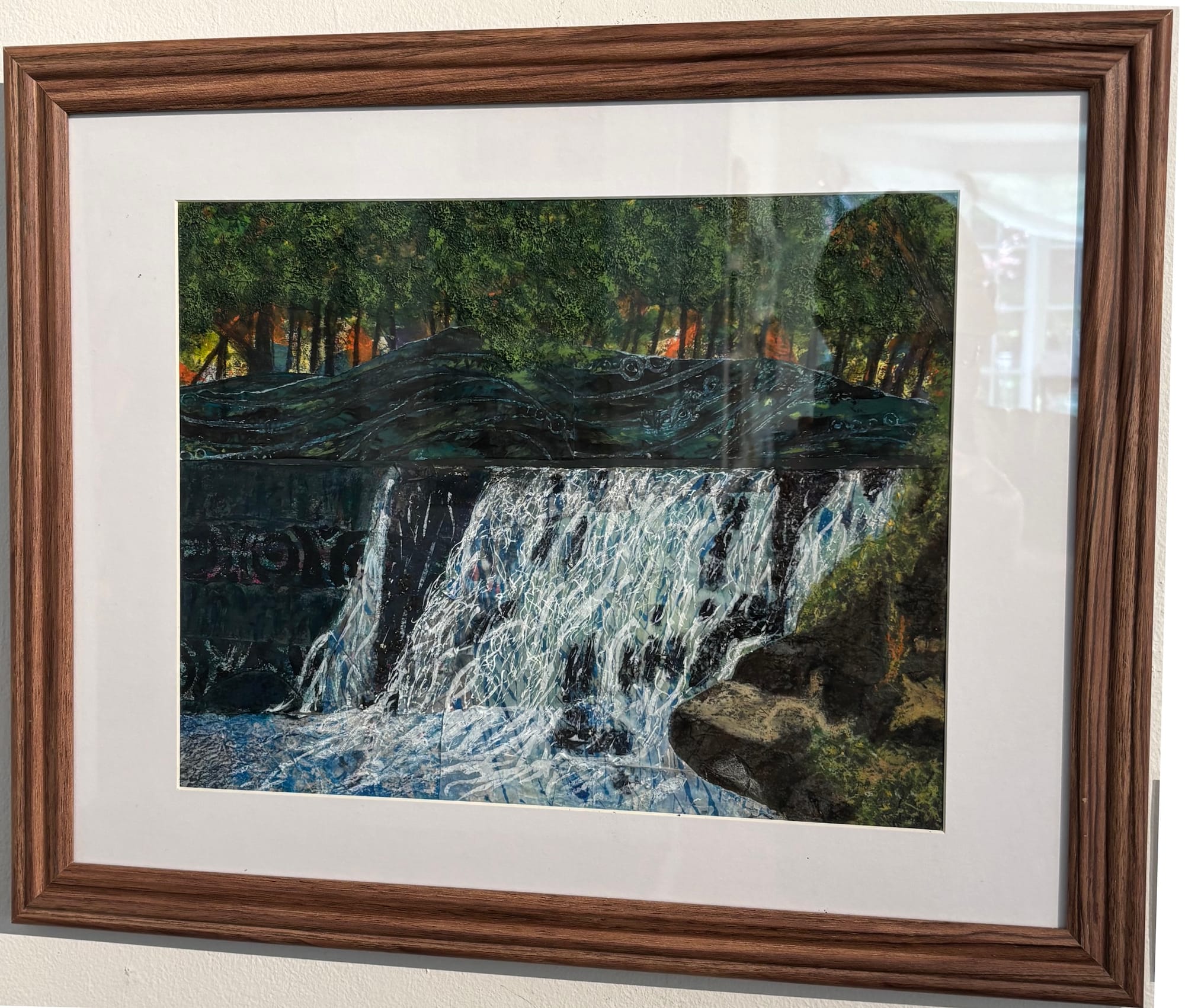 “Wadsworth Falls”  Irene Watson | Mixed media