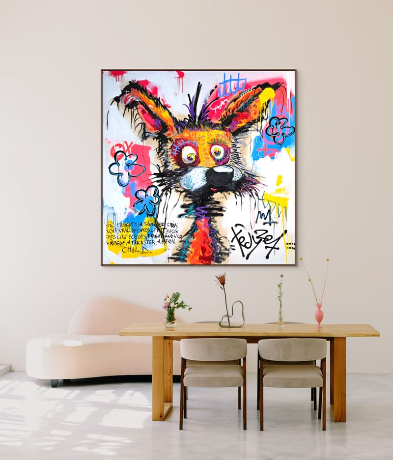 Jester Abstract Jittery Jester | Abstract Expressionist Painting by TedyZet