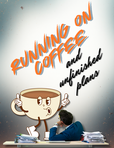 أعمل على القهوة والمشاريع غير المكتملة