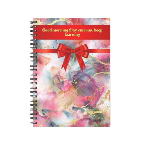 تصميم غلاف دفتر سلك حلزوني برسومات عصرية مثالية للاستخدام المدرسي أو اليومي