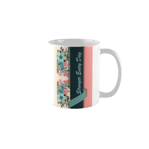 كوب مج أبيض بتصميم إبداعي مطبوع مناسب للهدايا والاستخدام اليومي