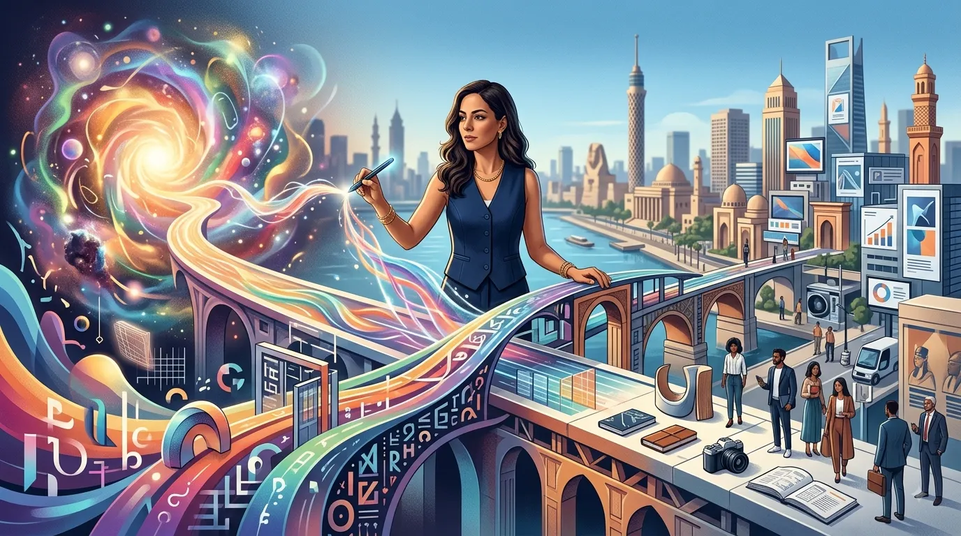 Creative designer transforming an idea into meaningful visual reality and connecting creativity with the world